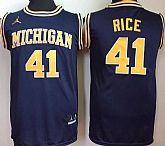 Michigan Wolverines 41 Glen Rice Navy College Basketball Jersey,baseball caps,new era cap wholesale,wholesale hats